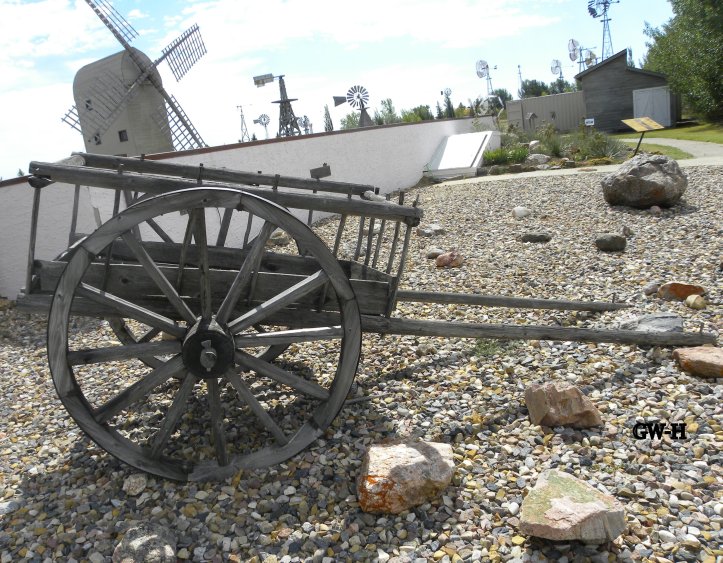 Red River Cart & Windmills at Etzikom Windmill Museum